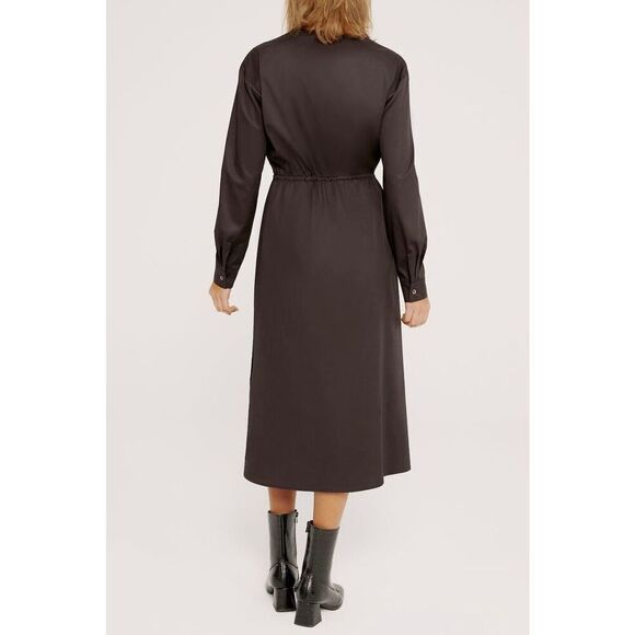 NWT Nordstrom Harshman Belinda A-Line Midi Little Black Holiday Fall Dress Large - Picture 2 of 13